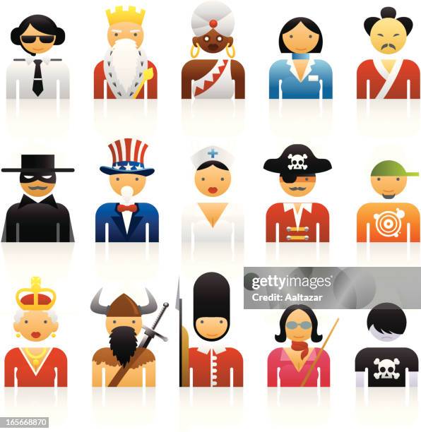 color icons - professions - mexican businessman stock illustrations