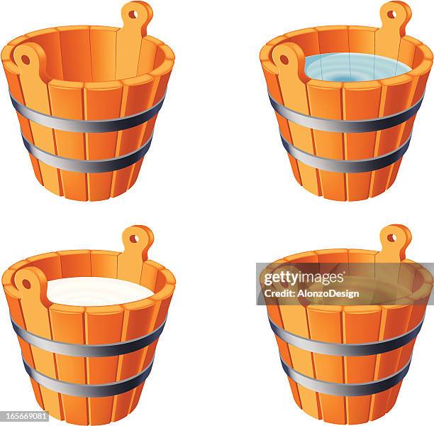 buckets - bucket stock-grafiken, -clipart, -cartoons und -symbole