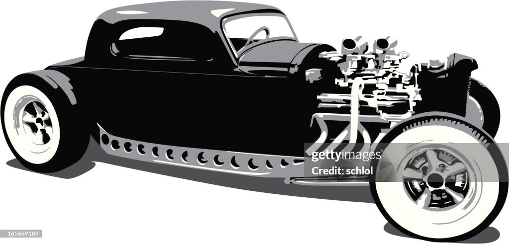 Vintage Vector Hot Rod