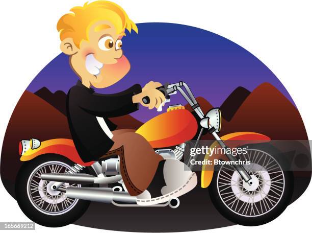 Happy Motorcycle Rider 108 Happy Riding Motorcycle High Res Illustrations - Getty Images