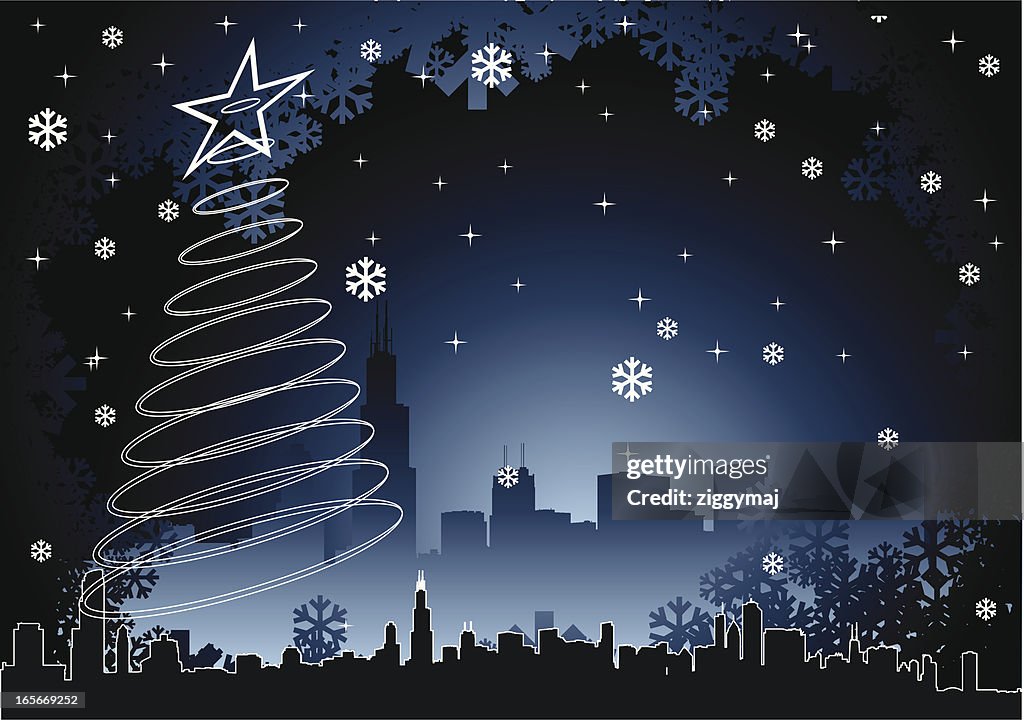 Chicago Christmas Background