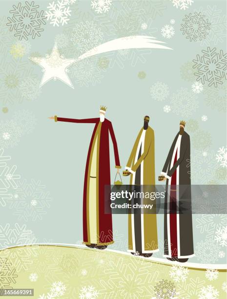 drei weise männer - drei weise männer stock-grafiken, -clipart, -cartoons und -symbole
