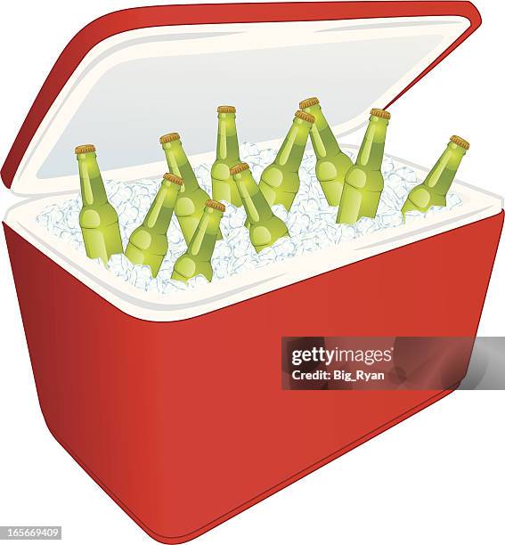 beer cooler - ice bucket stock illustrations