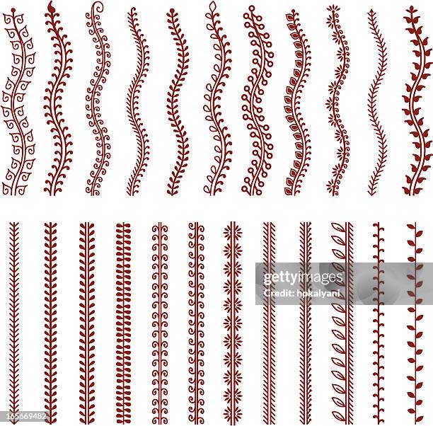 ilustrações de stock, clip art, desenhos animados e ícones de mehndi linhas - tatuagem de henna