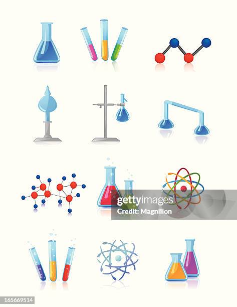 chemistry - conical flask stock illustrations
