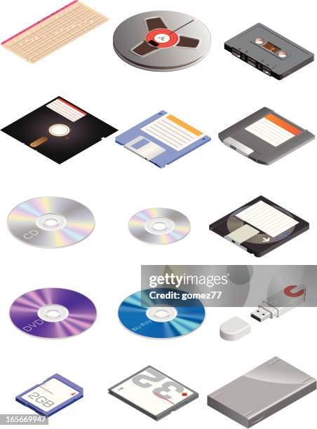 portable data storage - cd stock illustrations