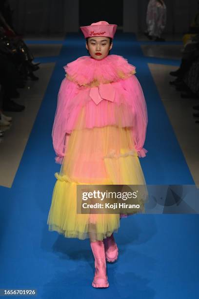 Model walks the runway during the VIVIANO show at Rakuten Fashion Week TOKYO 2024 S/S on September 02, 2023 in Tokyo, Japan.