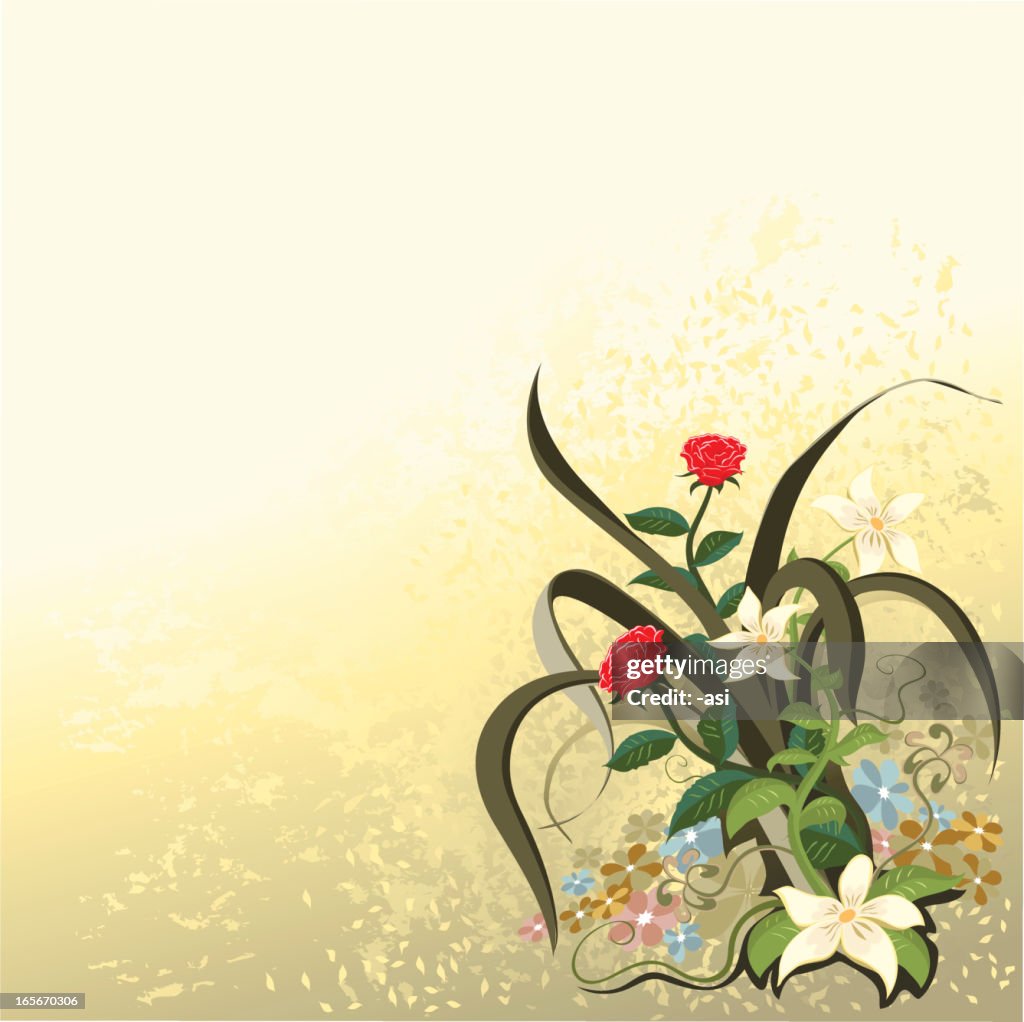 Flowers background copy space