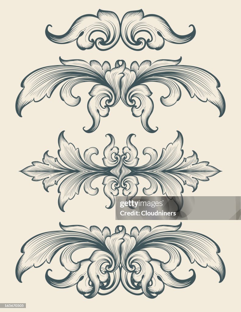 Hand Engraving Leaf Script Engraved Leaf Set High-Res Vector Graphic - Getty Images