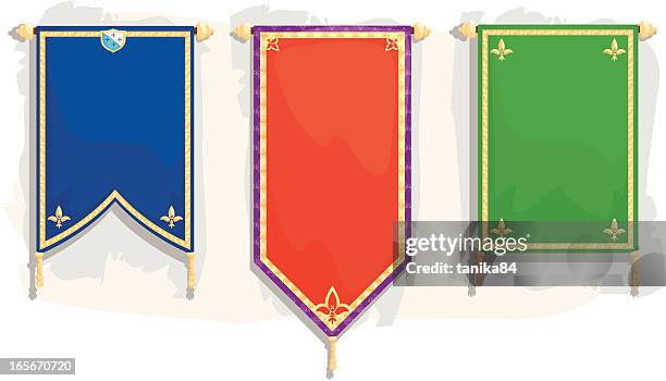 royal banner - mittelalter stock-grafiken, -clipart, -cartoons und -symbole