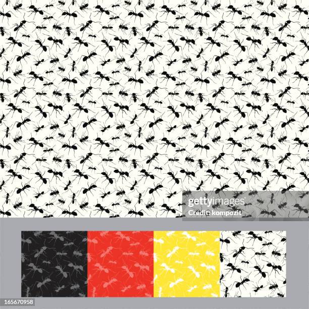 stockillustraties, clipart, cartoons en iconen met ants pattern - insect
