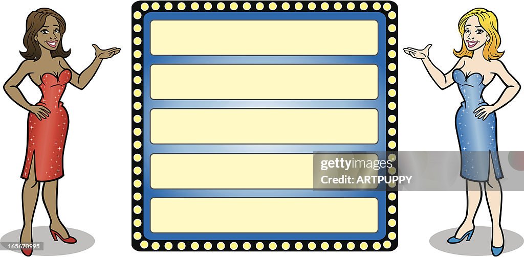 Game Show Women With Sign