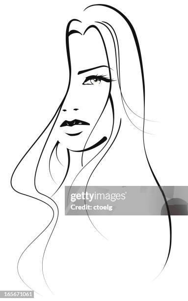 ilustraciones, imágenes clip art, dibujos animados e iconos de stock de mujer bella - maquillaje para ojos