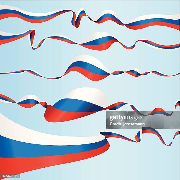 russian banners - russian flag colors stock illustrations