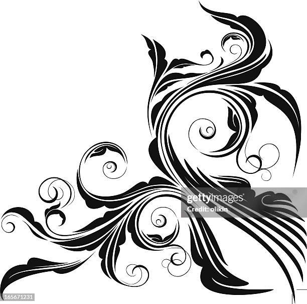 scroll corner - corner flag stock illustrations