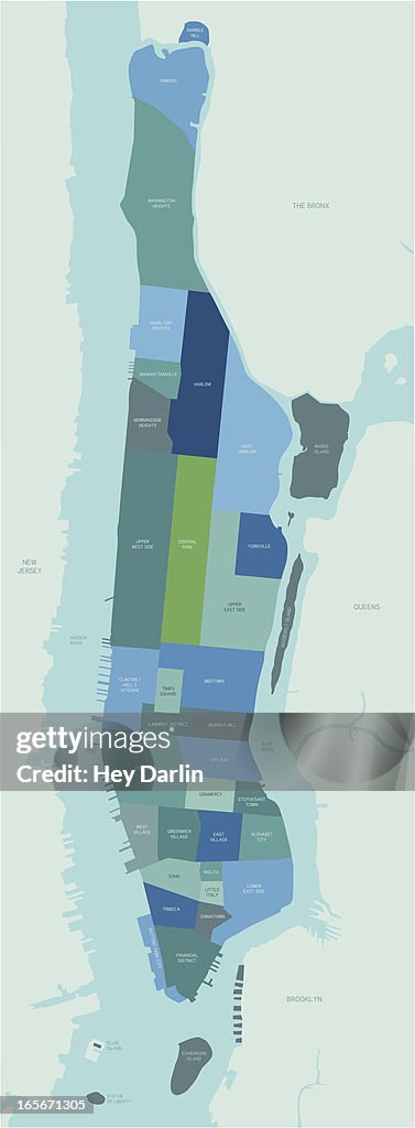 Manhattan Neighborhoods Map