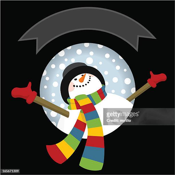 snowman - face snow stock illustrations
