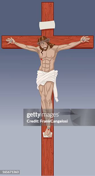 stockillustraties, clipart, cartoons en iconen met crucifix - the crucifixion