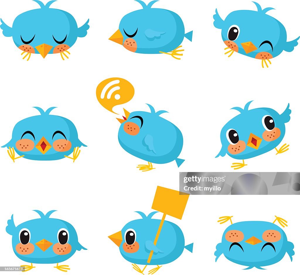 Bird, tweet, bluebird, feed, social media, text, follow, cartoon