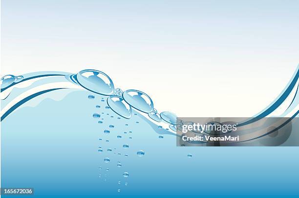 water wave - close ups stock illustrations
