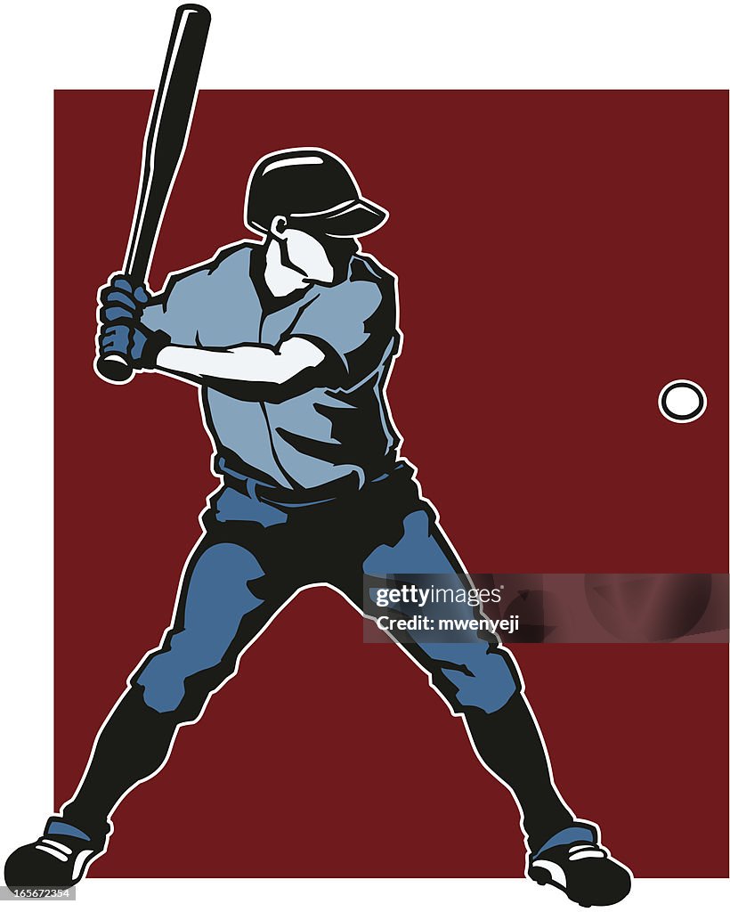 Baseball player ready for a home run