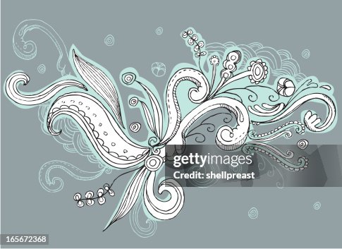 Swirly doodle design elements Swirly doodle design elements