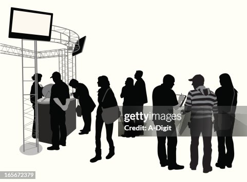 Crowded Show Vector Silhouette Crowded Show Vector Silhouette