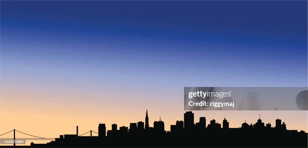 San Francisco Skyline at dusk