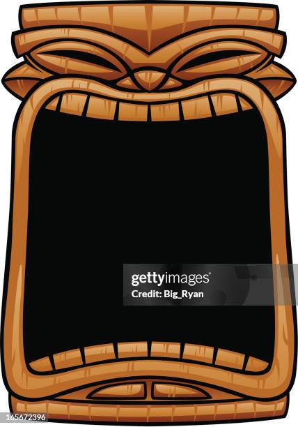 tiki-maske - tiki mask stock-grafiken, -clipart, -cartoons und -symbole