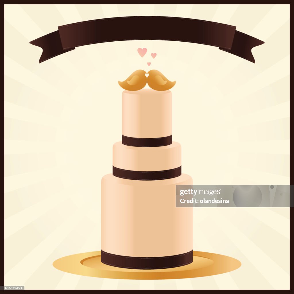 Wedding Cake with banner