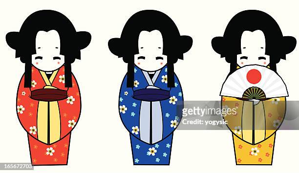 bildbanksillustrationer, clip art samt tecknat material och ikoner med japanese princesses - ung i själen