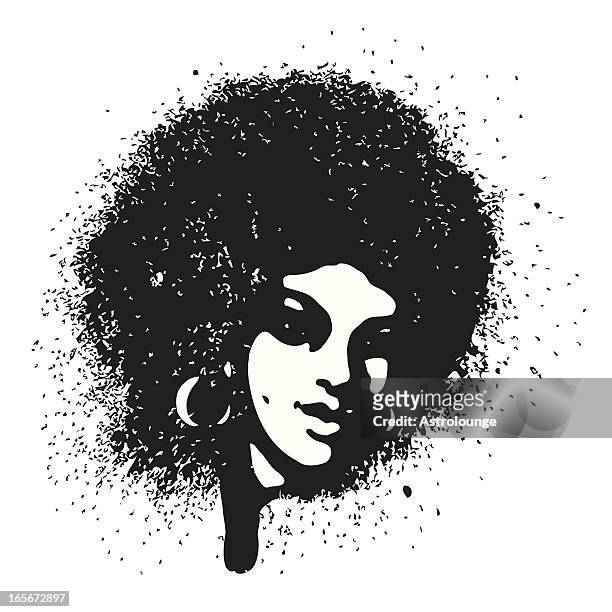 illustrazioni stock, clip art, cartoni animati e icone di tendenza di spray ragazza di - afro