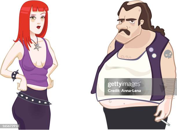 rockers - love hate relationship stock illustrations