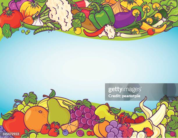 fruit veggie background - cherry tomatoes stock illustrations