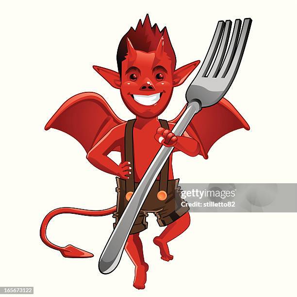 devil boy - devil tail stock illustrations