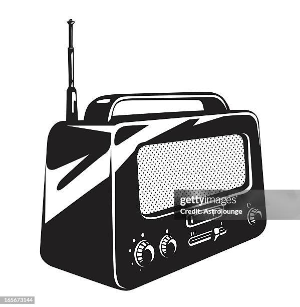 stockillustraties, clipart, cartoons en iconen met retro radio - radio