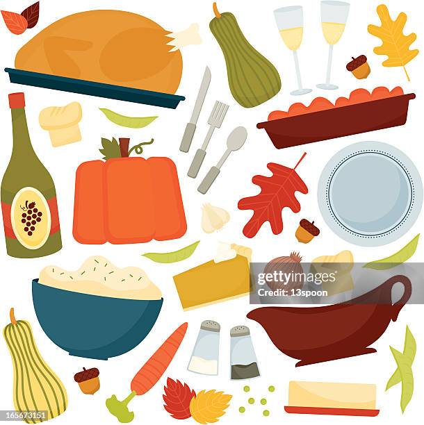 thanksgiving-abendessen - sweet bun stock-grafiken, -clipart, -cartoons und -symbole