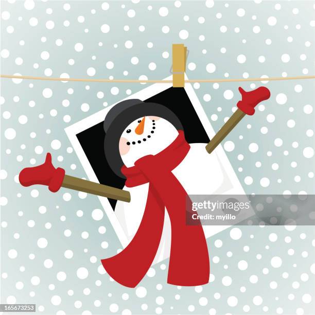 snowman - scarf stock illustrations