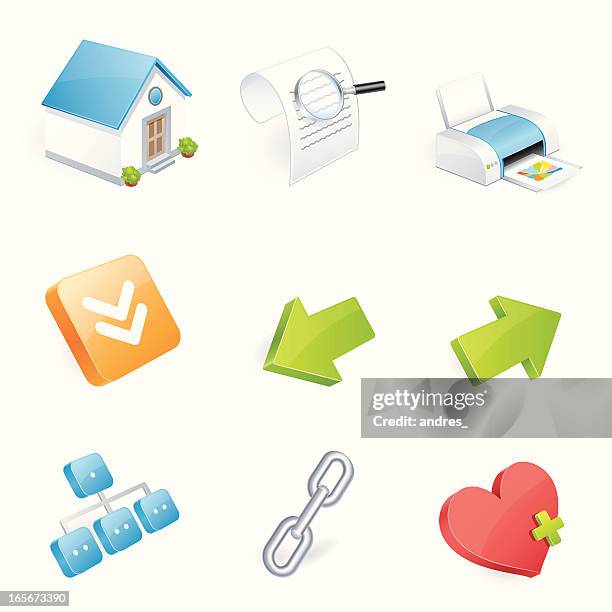 internet icons - 3d series - infinity arrow icon stock illustrations