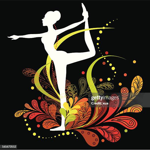 yoga - ballet dancer stock illustrations