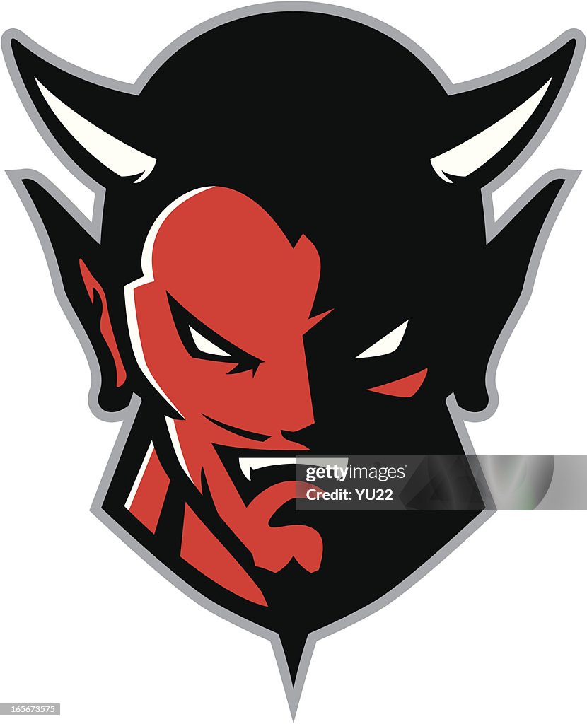 Devil head mascot