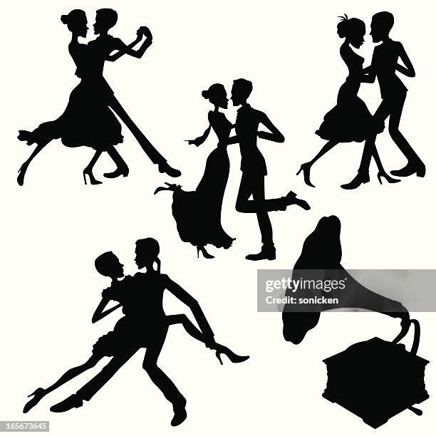 dance and music - waltzing stock illustrations