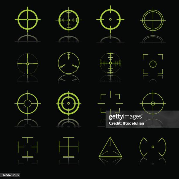 green crosshair - military target stock illustrations