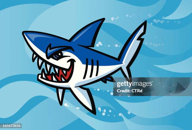 shark - deep blue shark stock illustrations