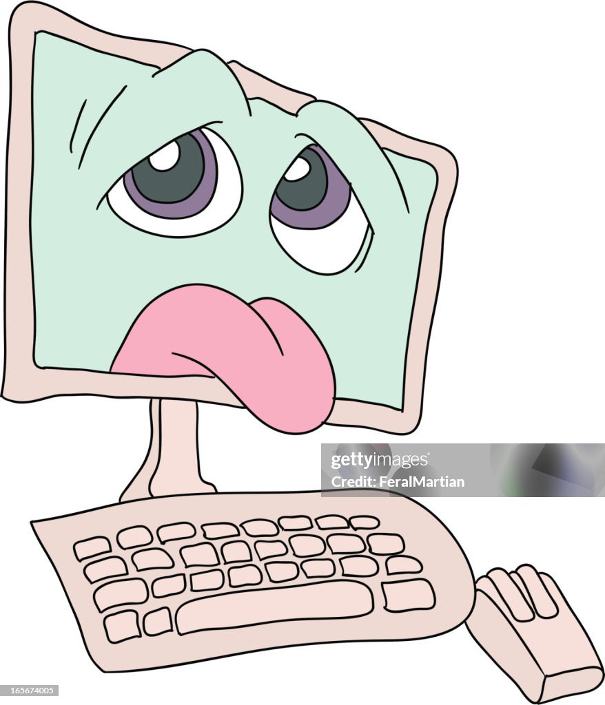 Sick Computer High-Res Vector Graphic - Getty Images