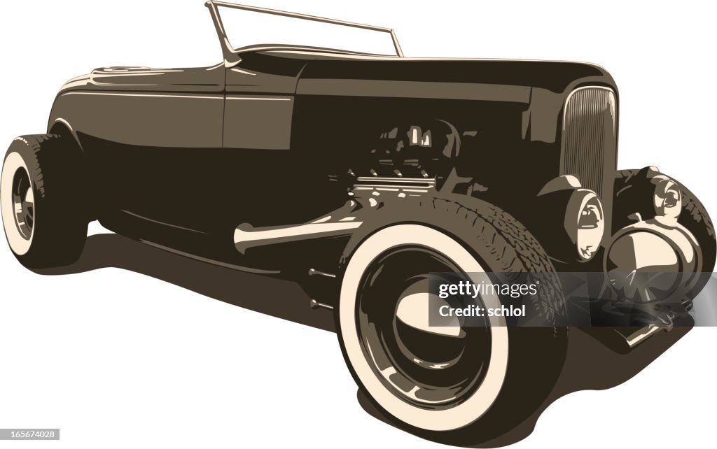 Sepia Hot Rod - 1932
