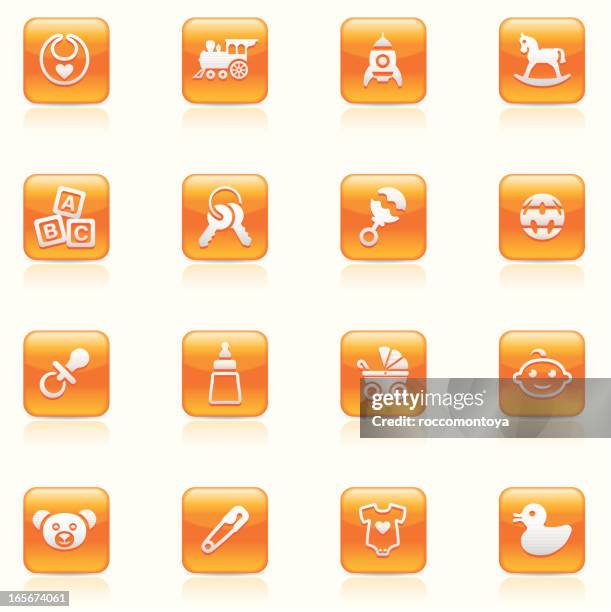 icon set, babies - training dummy stock illustrations