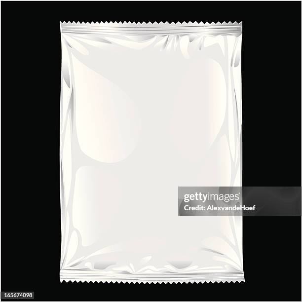 blank chips bag - packaging stock illustrations