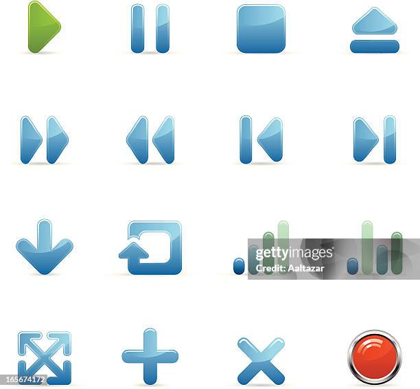 color web icons - interface - fast forward symbol stock illustrations