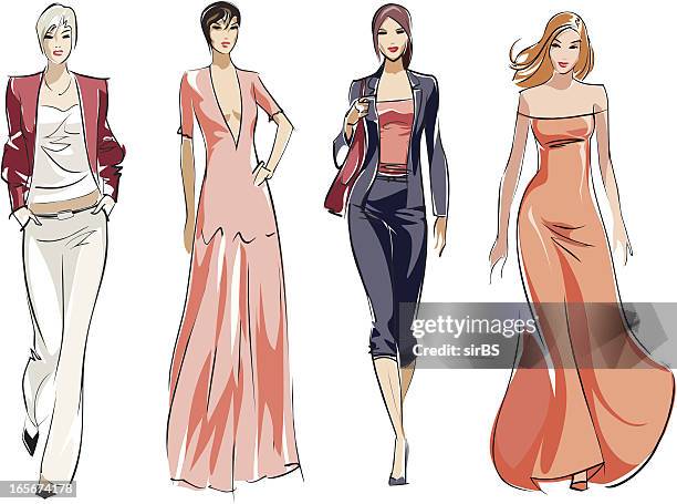 stockillustraties, clipart, cartoons en iconen met fashion - fashion illustration